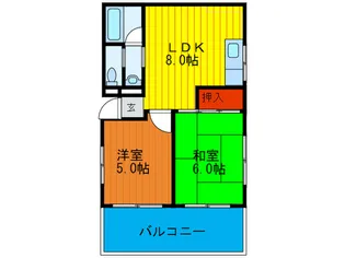グランディア豊中【3階】の間取り