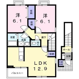 レバンテB【2階】の間取り