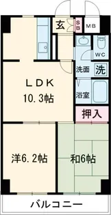 スカイフォーラム小岩【9階】の間取り