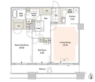 タワーコート北品川【3階】の間取り
