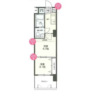 福岡県福岡市博多区千代6【マンション】の間取り