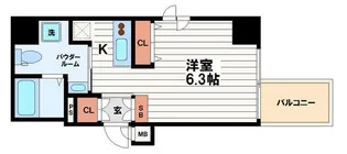 アクアプレイス北浜【9階】の間取り