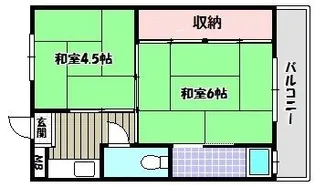 ビレッジハウス木戸 6号棟【3階】の間取り