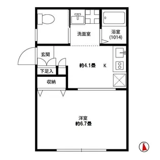 アムール リベラ【1階】の間取り