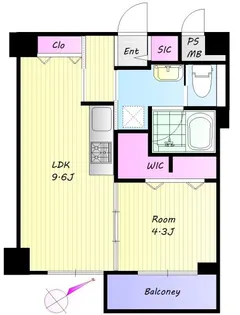 ライオンズマンション新大塚【4階】の間取り