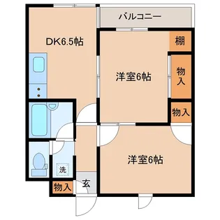 Kレジデンス浅草【2階】の間取り