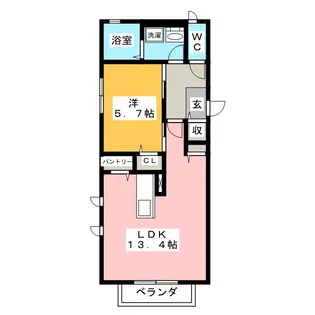 パルオン D【1階】の間取り