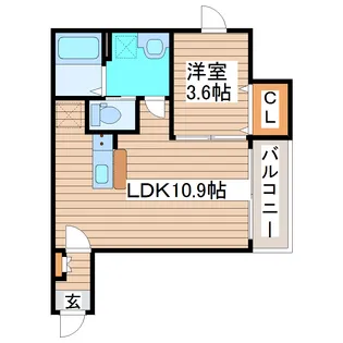 Outrigger小松島【1階】の間取り