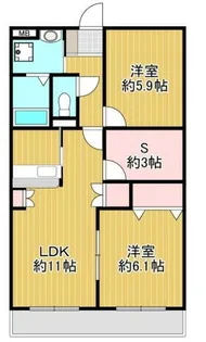 ランドロードU-A【3階】の間取り
