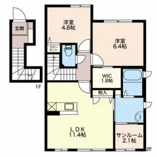 アーバンスクエアC棟【1階】の間取り