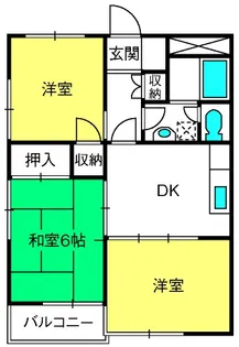 グリーンウッドA棟【3階】の間取り