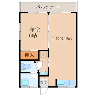 グリーンコーポ久木田【2階】の間取り