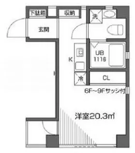 パークレジデンス芝公園【6階】の間取り