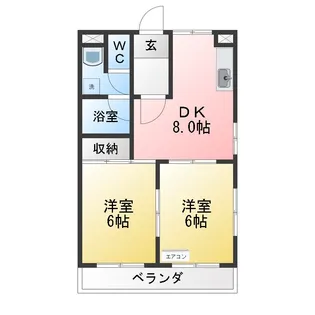 ヴィラなるせ【2階】の間取り