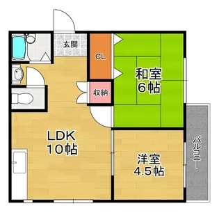 プラ・ディオ松ヶ丘【2階】の間取り