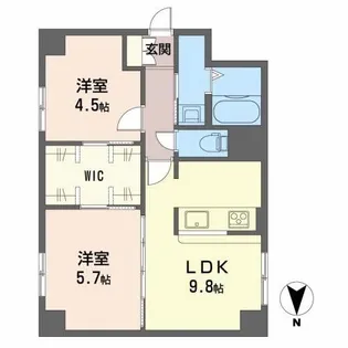 ラフィーネ曽根【2階】の間取り