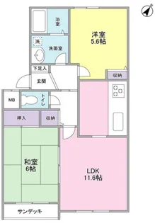 メイプルコート江田【1階】の間取り