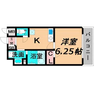 ジュネス関目高殿【8階】の間取り