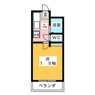コーポタカラB【1階】の間取り