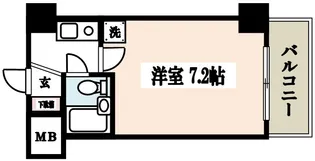 ダイアパレス御苑前【10階】の間取り