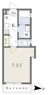 アフェット道場南2【2階】の間取り