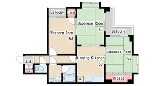 ワコーレ東須磨【4階】の間取り