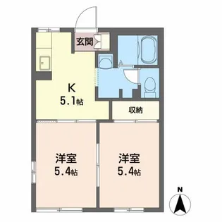 ディアスT&Y A【1階】の間取り