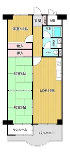 エバーグリーン住吉【11階】の間取り