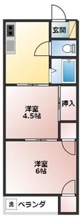 下沖ハイツ【2階】の間取り