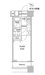 ファーストリアルタワー新宿【4階】の間取り