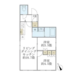 プラティーク清澄庭園【4階】の間取り