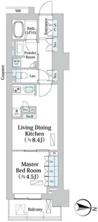 パークホームズ文京小石川ヒルテラス【2階】の間取り