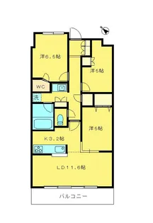 プラウドシティ仙川【6階】の間取り
