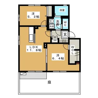 ピースフル愛宕 C【1階】の間取り