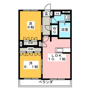 リヴィエール【2階】の間取り