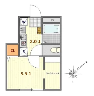 シーエス飛田給【1階】の間取り