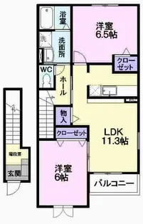 ファミーユ・ド・アンジュ【2階】の間取り