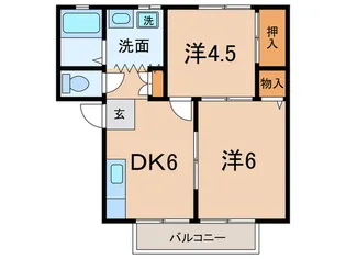 パステルハイツ【1階】の間取り