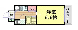 エスティライフ難波西【2階】の間取り