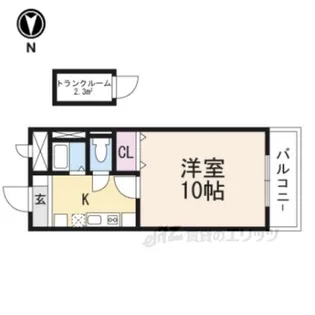 十一屋ブラウンシュガービル【4階】の間取り