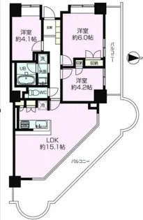スカイライズタワー【29階】の間取り