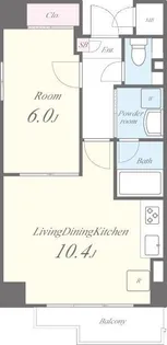 ヴィラージュ中延【1階】の間取り