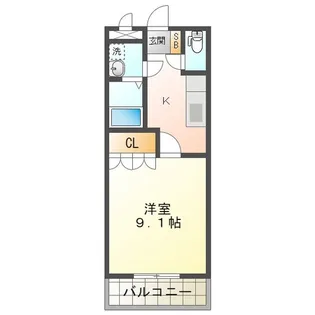 スズカヒルズA【1階】の間取り