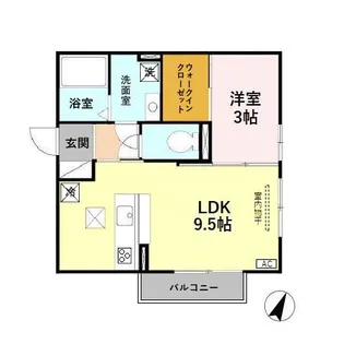 クレール・ド・リュンヌ【1階】の間取り