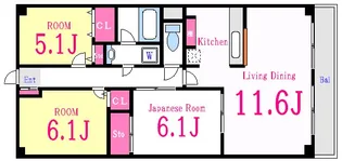 ローズデール【6階】の間取り