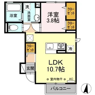 ルミエール・K【1階】の間取り