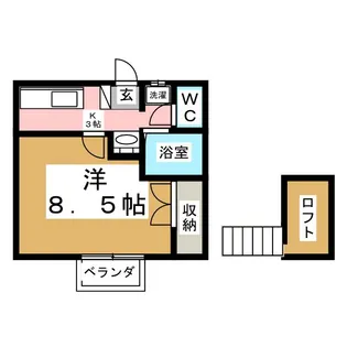 スカイS・E【1階】の間取り