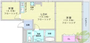 ハイマート五橋【7階】の間取り