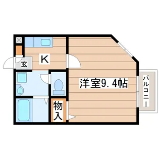 パセオステーブル八乙女II【1階】の間取り