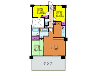 ディアステ-ジ正雀ウェルブライト【1階】の間取り